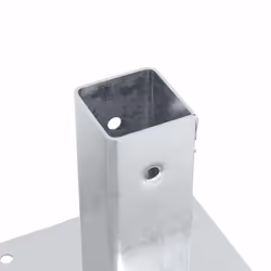 vidaXL Post Bases Square 4 pcs Silver 51x51 mm Galvanised Steel - Additional view 8