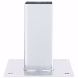 vidaXL Post Bases Square 4 pcs Silver 61x61 mm Galvanised Steel - Additional view 6