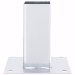 vidaXL Post Bases Square 12 pcs Silver 61x61 mm Galvanised Steel - Additional view 6
