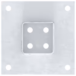 vidaXL Post Bases Square 12 pcs Silver 61x61 mm Galvanised Steel - Additional view 7