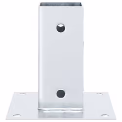 vidaXL Post Bases Square 4 pcs Silver 71x71 mm Galvanised Steel - Additional view 5