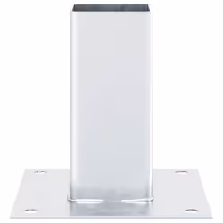 vidaXL Post Bases Square 4 pcs Silver 71x71 mm Galvanised Steel - Additional view 6