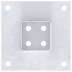 vidaXL Post Bases Square 4 pcs Silver 71x71 mm Galvanised Steel - Additional view 7