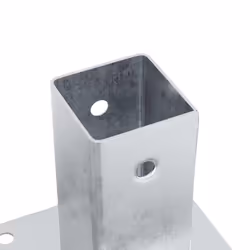vidaXL Post Bases Square 4 pcs Silver 71x71 mm Galvanised Steel - Additional view 8