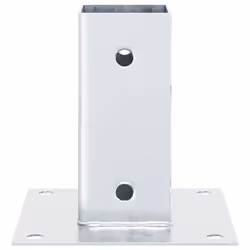 vidaXL Post Bases Square 12 pcs Silver 71x71 mm Galvanised Steel - Additional view 5