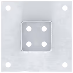 vidaXL Post Bases Square 12 pcs Silver 71x71 mm Galvanised Steel - Additional view 7