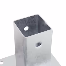 vidaXL Post Bases Square 12 pcs Silver 71x71 mm Galvanised Steel - Additional view 8