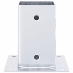 vidaXL Post Bases Square 4 pcs Silver 81x81 mm Galvanised Steel - Additional view 5