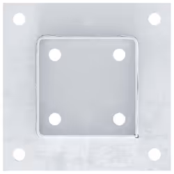 vidaXL Post Bases Square 4 pcs Silver 81x81 mm Galvanised Steel - Additional view 7