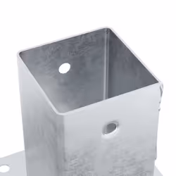 vidaXL Post Bases Square 4 pcs Silver 81x81 mm Galvanised Steel - Additional view 8