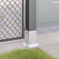 vidaXL Post Bases Square 4 pcs Anthracite 51x51 mm Powder-coated Steel - 81 x 81 mm/ 12 pcs