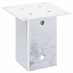 vidaXL Post Bases Square 12 pcs Silver 91x91 mm Galvanised Steel - Additional view 4