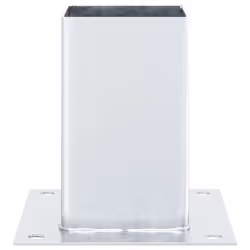 vidaXL Post Bases Square 12 pcs Silver 91x91 mm Galvanised Steel - Additional view 6