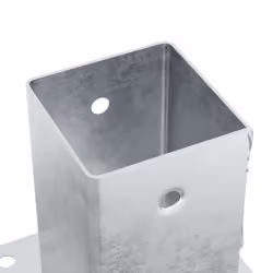 vidaXL Post Bases Square 12 pcs Silver 91x91 mm Galvanised Steel - Additional view 8