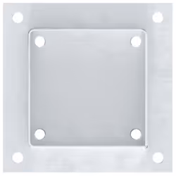 vidaXL Post Bases Square 4 pcs Silver 101x101 mm Galvanised Steel - Additional view 7