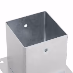 vidaXL Post Bases Square 4 pcs Silver 101x101 mm Galvanised Steel - Additional view 8