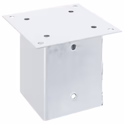 vidaXL Post Bases Square 12 pcs Silver 101x101 mm Galvanised Steel - Additional view 4