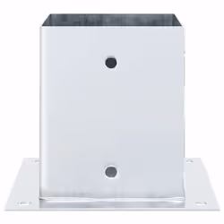 vidaXL Post Bases Square 12 pcs Silver 101x101 mm Galvanised Steel - Additional view 5