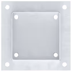 vidaXL Post Bases Square 12 pcs Silver 101x101 mm Galvanised Steel - Additional view 7