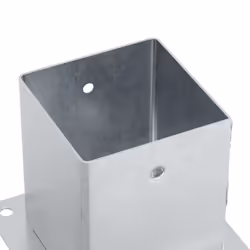 vidaXL Post Bases Square 12 pcs Silver 101x101 mm Galvanised Steel - Additional view 8