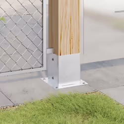 vidaXL Post Bases Square 4 pcs Silver 121x121 mm Galvanised Steel