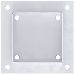 vidaXL Post Bases Square 12 pcs Silver 121x121 mm Galvanised Steel - Additional view 7