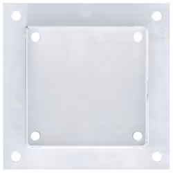 vidaXL Post Bases Square 4 pcs Silver 141x141 mm Galvanised Steel - Additional view 7