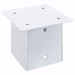 vidaXL Post Bases Square 12 pcs Silver 141x141 mm Galvanised Steel - Additional view 4
