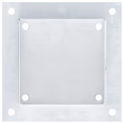 vidaXL Post Bases Square 12 pcs Silver 141x141 mm Galvanised Steel - Additional view 7