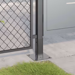 vidaXL Post Bases Square 4 pcs Anthracite 51x51 mm Powder-coated Steel - 51 x 51 mm/ 4 pcs