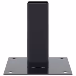 vidaXL Post Bases Square 12 pcs Anthracite 51x51 mm Powder-coated Steel - Additional view 6