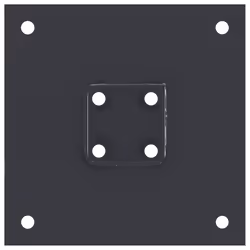 vidaXL Post Bases Square 12 pcs Anthracite 51x51 mm Powder-coated Steel - Additional view 7