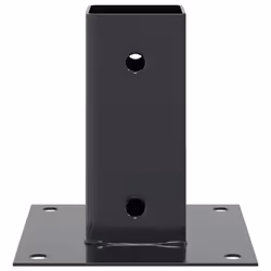 vidaXL Post Bases Square 4 pcs Anthracite 71x71 mm Powder-coated Steel - Additional view 5