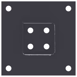vidaXL Post Bases Square 4 pcs Anthracite 71x71 mm Powder-coated Steel - Additional view 7