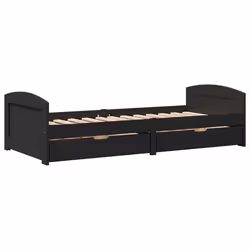 VidaXL 3314678, Sofa bed, Black, Pinewood, Wood, 2050 mm, 960 mm, 560 mm