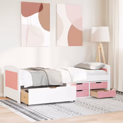 VidaXL 3314683 sofa Sofa bed Pink, White