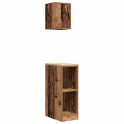 vidaXL Garage Cabinets 2 pcs Old Wood Engineered Wood cabinet tool cabinet