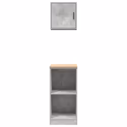 vidaXL Garage Cabinets 2 pcs Concrete Grey Engineered Wood cabinet - Additional view 4