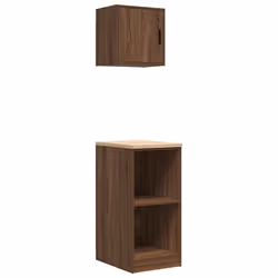 vidaXL Garage Cabinets 2 pcs Brown Oak Engineered Wood cabinet tool cabinet