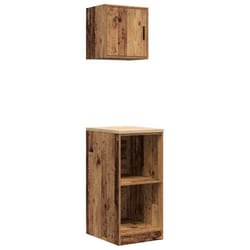 vidaXL Garage Cabinets 2 pcs Old Wood Engineered Wood cabinet tool cabinet