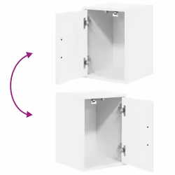 vidaXL Garage Cabinets 2 pcs White Engineered Wood cabinet tool cabinet - Additional view 10
