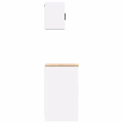vidaXL Garage Cabinets 2 pcs White Engineered Wood cabinet tool cabinet - Additional view 6