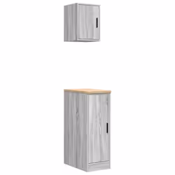 vidaXL Garage Cabinets 2 pcs Grey Sonoma Engineered Wood cabinet tool cabinet