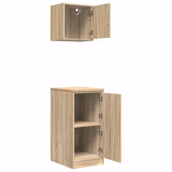 vidaXL Garage Cabinets 2 pcs Sonoma Oak Engineered Wood cabinet tool cabinet - Additional view 4