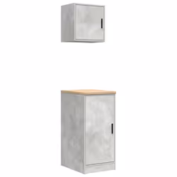 vidaXL Garage Cabinets 2 pcs Concrete Grey Engineered Wood cabinet