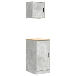 vidaXL Garage Cabinets 2 pcs Concrete Grey Engineered Wood cabinet