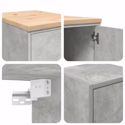 vidaXL Garage Cabinets 2 pcs Concrete Grey Engineered Wood cabinet - Additional view 10
