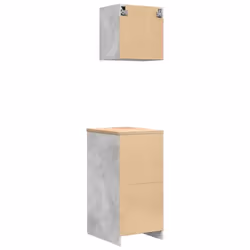 vidaXL Garage Cabinets 2 pcs Concrete Grey Engineered Wood cabinet - Additional view 9