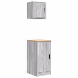 vidaXL Garage Cabinets 2 pcs Grey Sonoma Engineered Wood cabinet tool cabinet