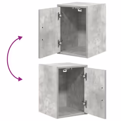 vidaXL Garage Cabinets 2 pcs Concrete Grey Engineered Wood cabinet - Additional view 10